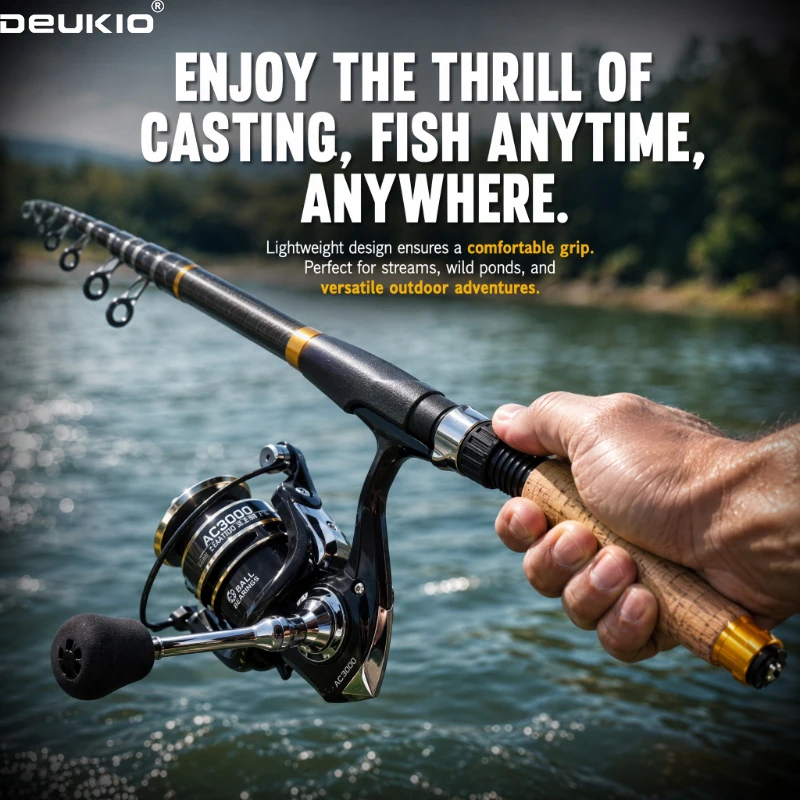 Fishing Rod Spinning - Conjunto Completo de Vara de Pesca