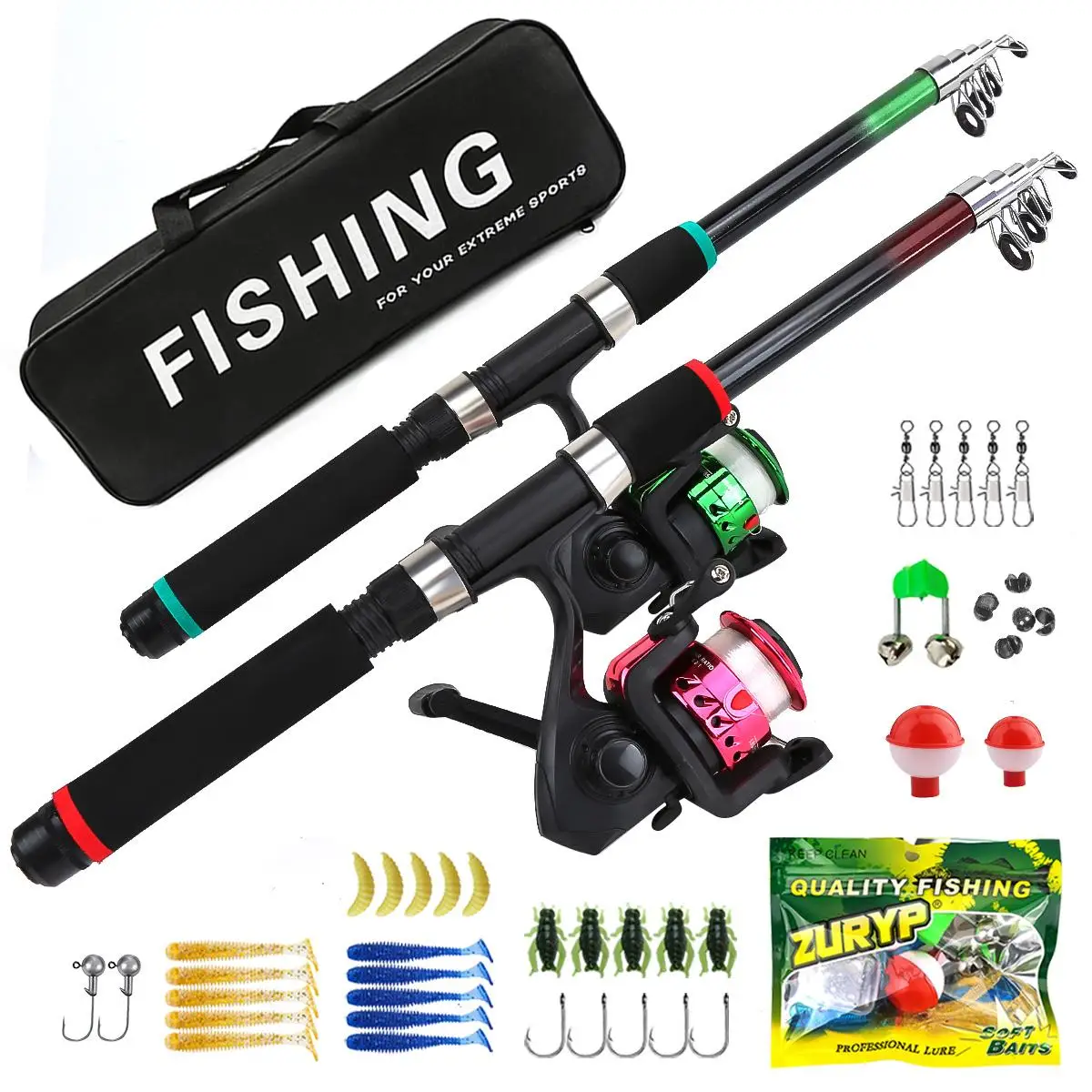 Vara de Pesca Telescópica 2 em - Fishing Rod Spinning avaliação e preço
