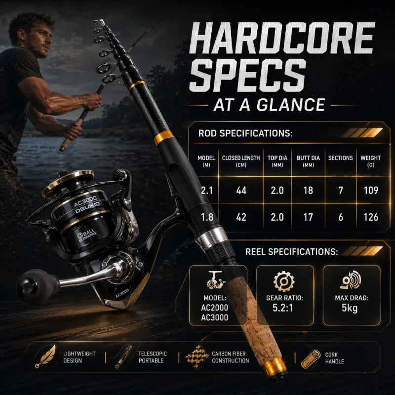 Conjunto Completo de Vara de P - Fishing Rod Spinning avaliação e preço
