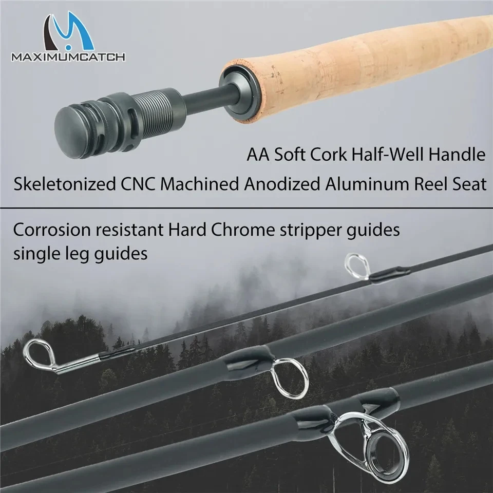Maximumcat 7.5-10ft 2/3wt airl - Fishing Rod Carbon Fiber avaliação e preço