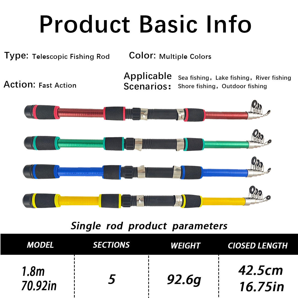 Conjunto de Vara de Pesca Tele - Fishing Rod Spinning avaliação e preço